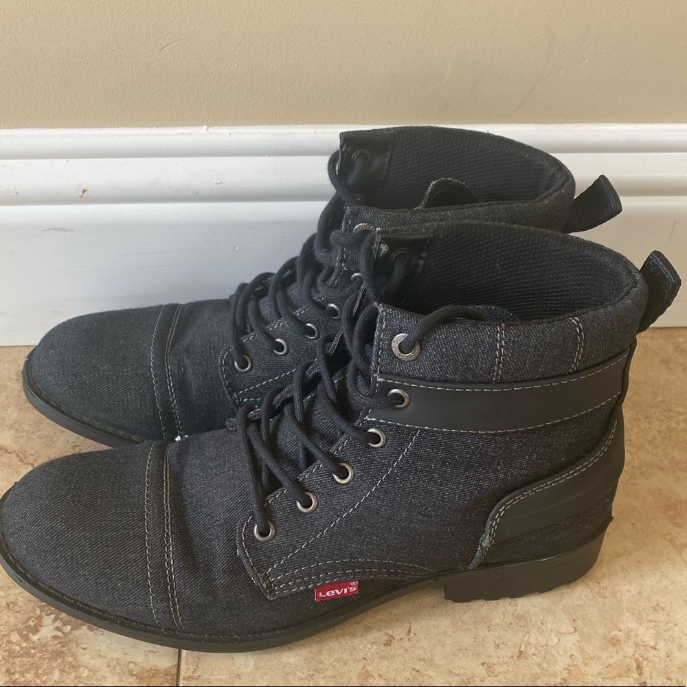 Men’s boots by Levi’s - size 10. Worn once.
